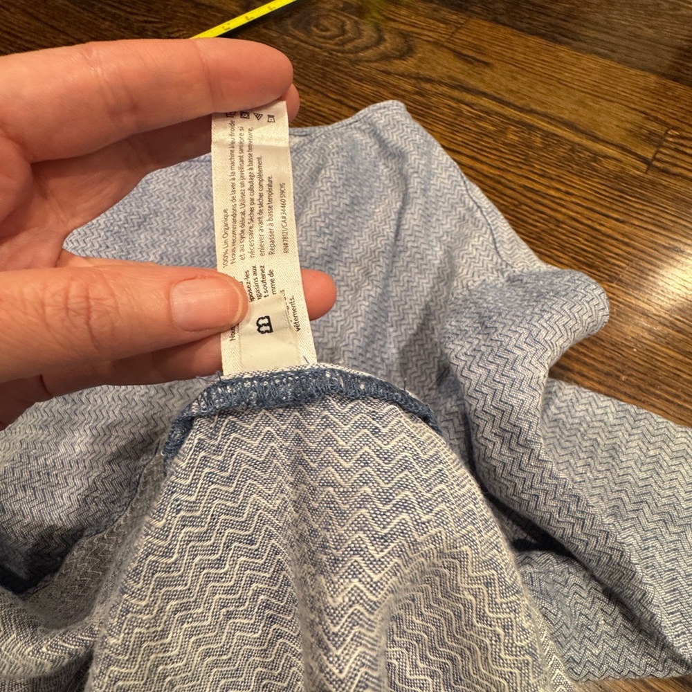 Eileen Fisher Light Blue Linen Boatneck Blouse - Picture 6 of 13
